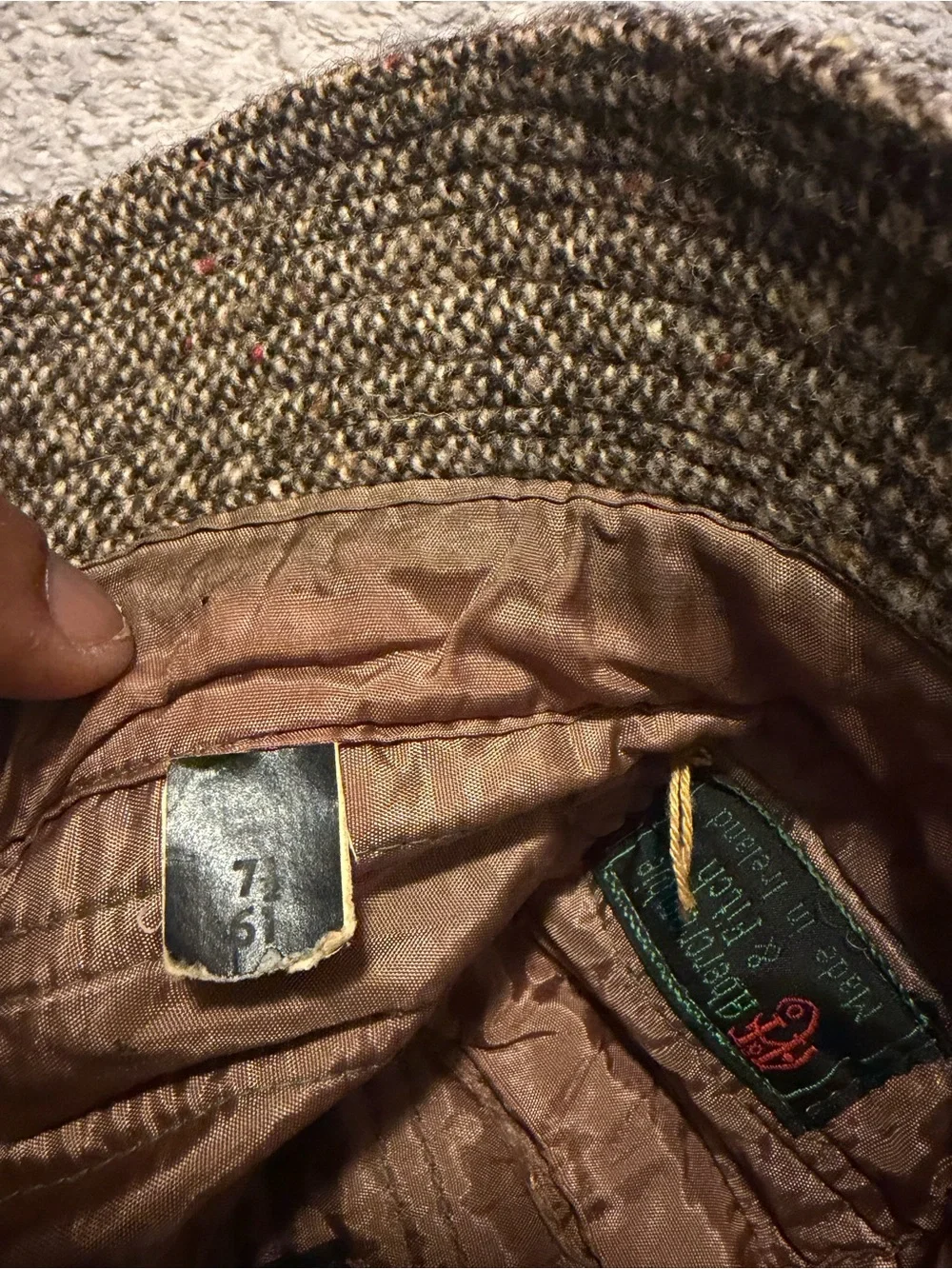 ⁠Vintage Abercrombie & Fitch Irish Tweed Walking Hat Wool Made in Ireland 7 5/8⁠